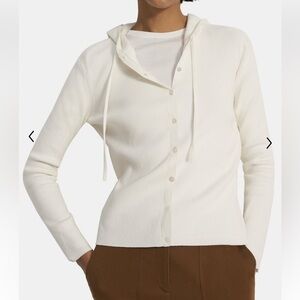 Theory Women's Cream Cardigan Sweater